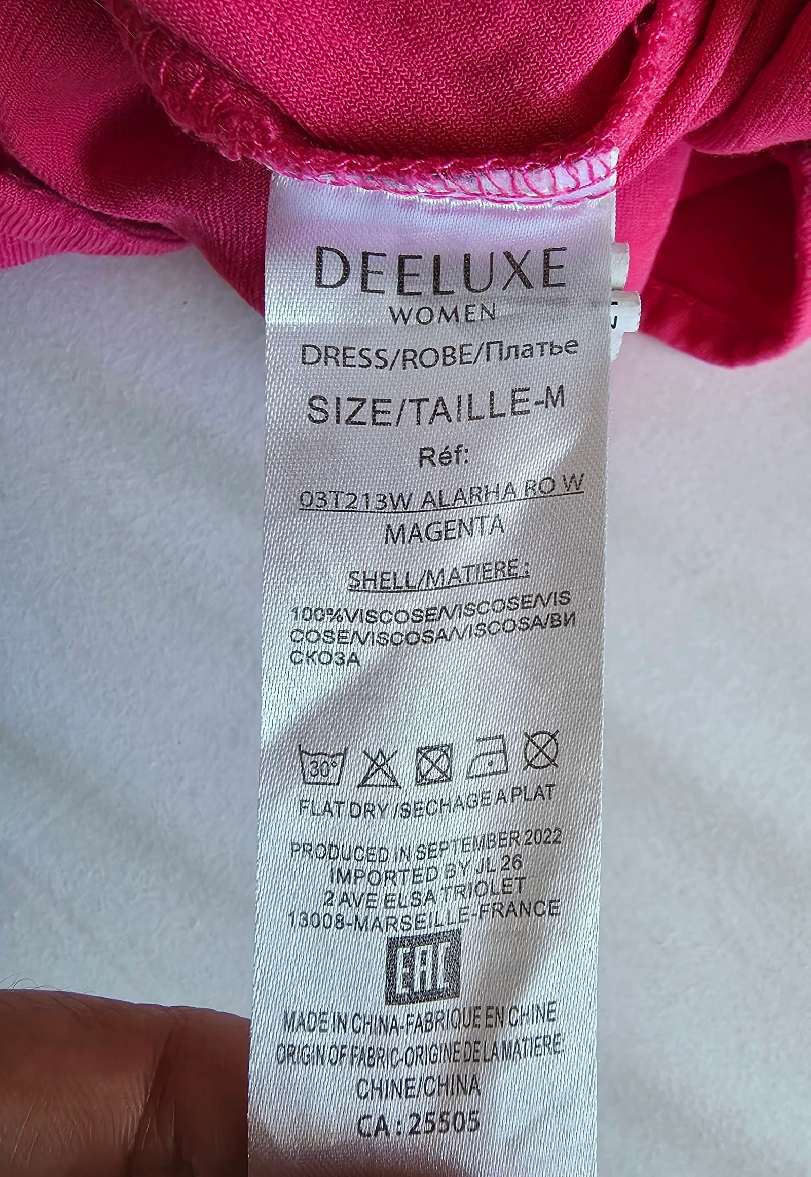 Robe chemise magenta M 38 Deeluxe robe curta rosa fúsia fluida – photo 10